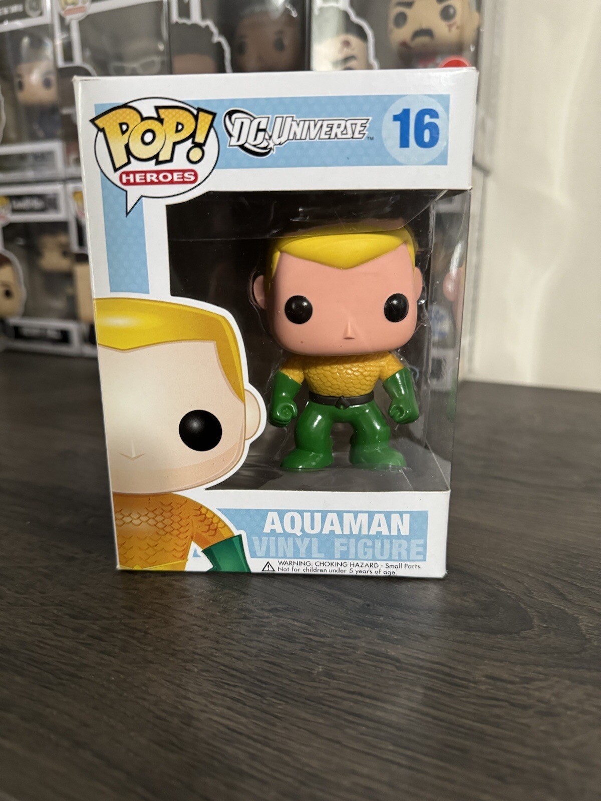Funko Pop! Vinilo Aquaman Heroes Dc Universe #16 - Abovedado En Protector Pop