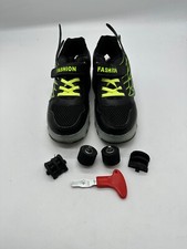 FASHION KIDS BLACK AND GREEN ROLLER SKATE SHOES FOR KIDS WITH WINGS LED SIZE 35