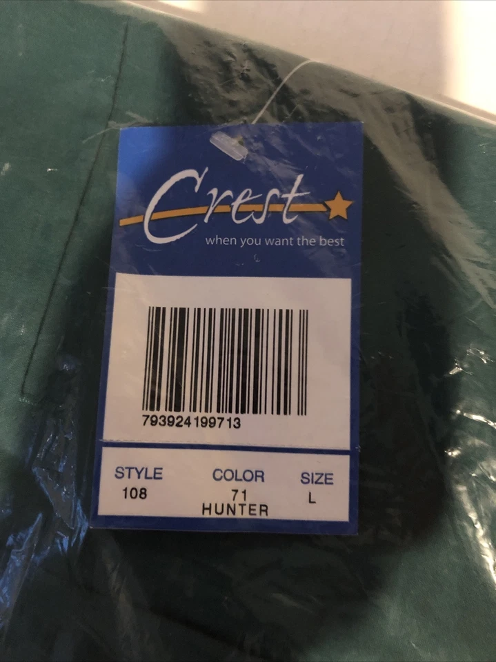 Crest Scrub Top Jacket Hunter Green Uniform Medical Large - Изображение 3 из 3