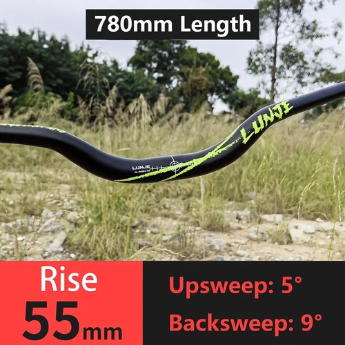 Mountain Bike Swallow Handlebar Aluminum Alloy AM DH Bicycle 31.8*780mm Rise Bar - Picture 13 of 34