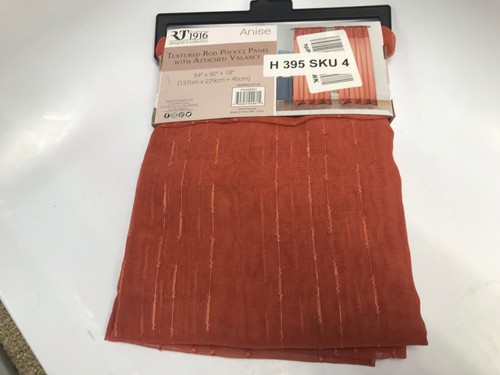 RT Designers Collection Anise Textured 54 x 90 in. Rod Pocket Curtain Panel w/ A - 第 2/7 張圖片