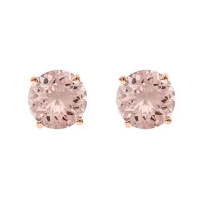 14K Rotgold 2,48 Karat Natürliche Pink Morganit Edelsteine Solide Ohrstecker