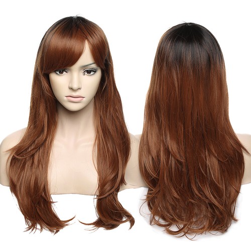 Long Wavy Mermaid Ariel Cosplay Wig Costume Party Wigs Green Pink Blue Rainbow W - Picture 29 of 36