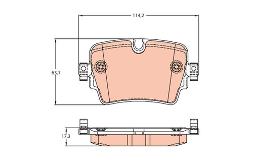 Fits TRW MOTO GDB2095 Brake Pad Set, disc brake OE REPLACEMENT - 第 2/7 張圖片