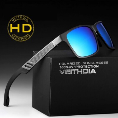 Aluminium Polarized Sunglasses Men UV400 Mirrored Driving Sport Glasses Case US