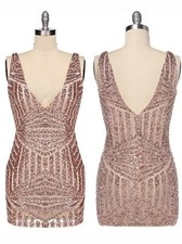 Short Bodycon Sequin Mini Dress