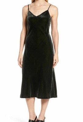nordstrom green velvet dress