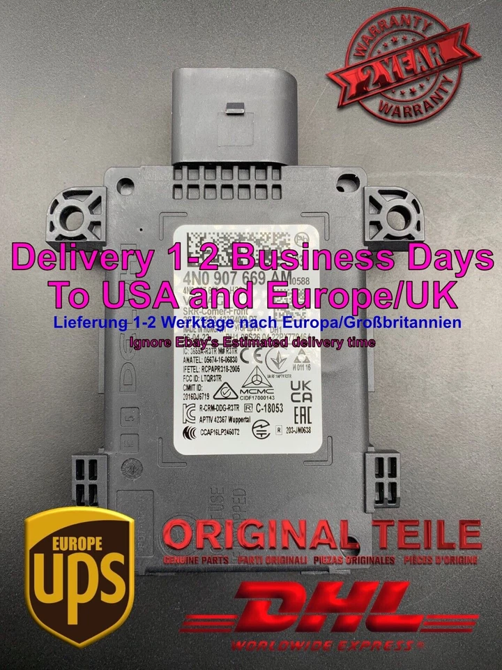 Sensor sensor radar sensor GENUINO AUDI A6 A7 A8 Q7 Q8 NUEVO ORIGINAL 4N0907669AM Foto 4 de 4