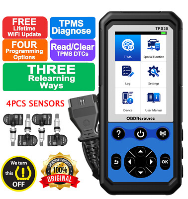 TPS30 TPMS Programmer Diagnostic Tires Sensors Activate Programming+ 4 Sensors