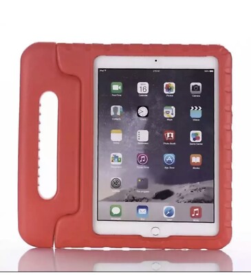 RED Shockproof Foam Case Handle Cover Stand for iPad 2 3 4 5 Mini Air Pro 10.5