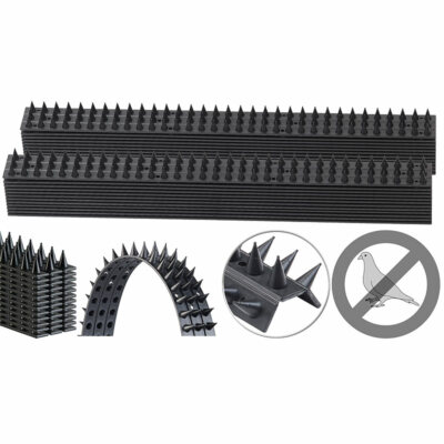 Exbuster Taubenschutz: 24er-Set Tierabwehr-Spikes, 3-reihig, je 49 x 4,5 cm lang