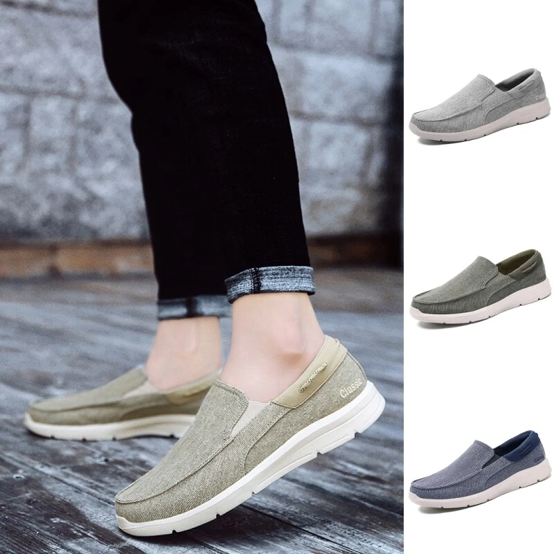 Cheap mens canvas slip on best sale shoes
