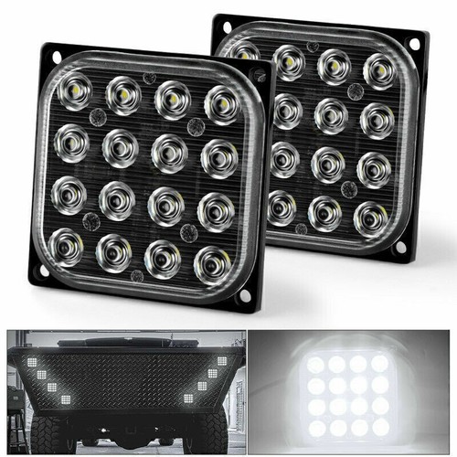 For Offroad Truck Square 16-LED Flashing Side Marker Indicator Brake Tail Light - Picture 18 of 34