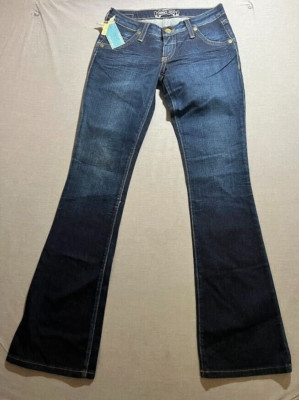 Robin's Jeans Womens 28 Blue Denim Dark Wash Pocketed Embroidered 28X33 New