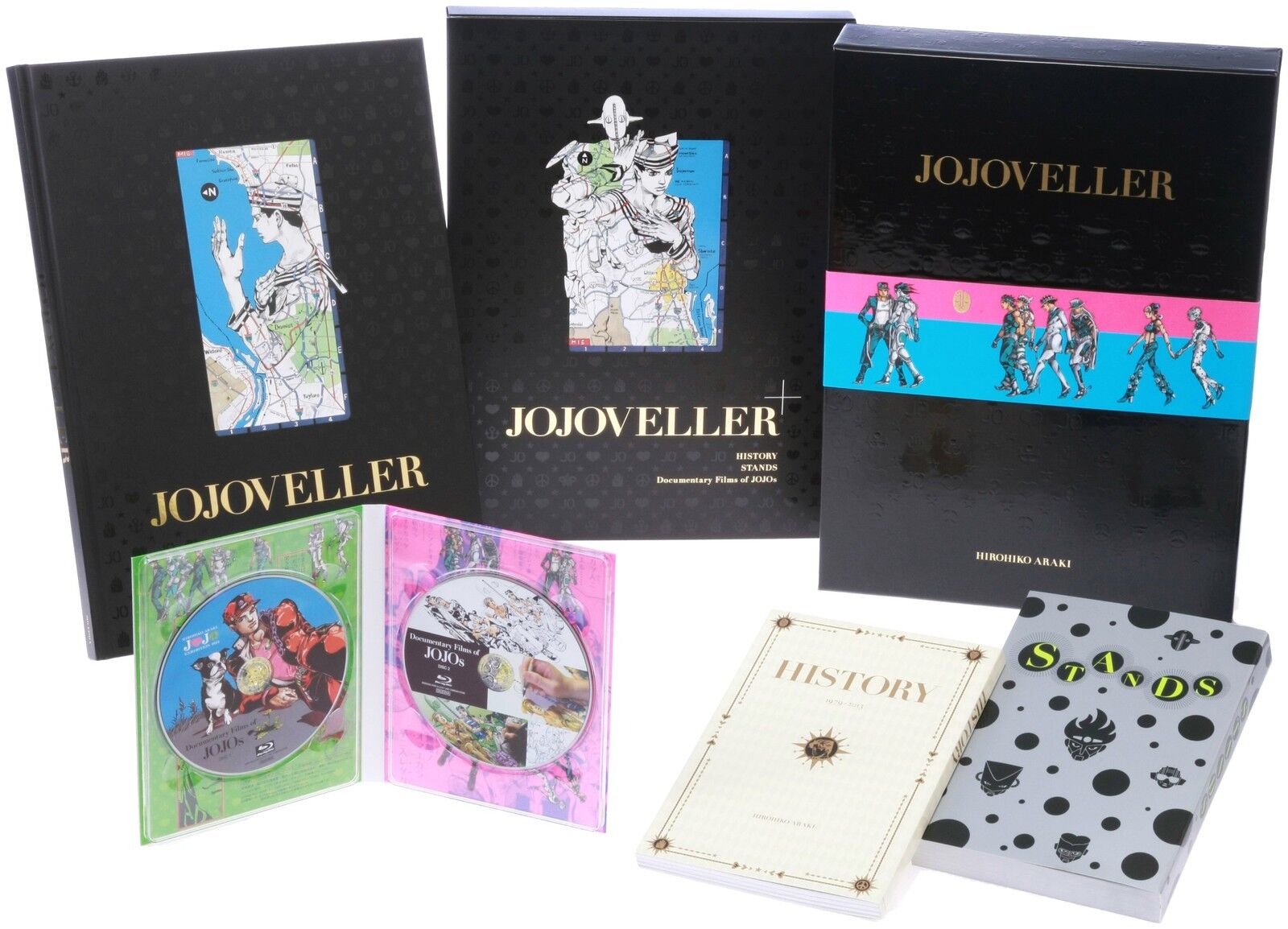 NEW JoJo's Bizarre Adventure Japan Art Book JOJOVELLER Limited W/2 Blu-Ray  Discs