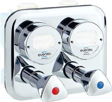 Unterputz Set Wasserzähler Montageblock 3/4 Wasseruhr geeicht Messkapsel Duo