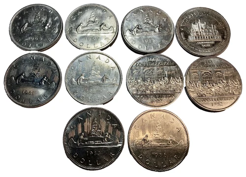Canadian 1 Dollar coins