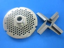 #32 x 3/16" (4.5 mm) burger grind holes w/ HUB Meat Grinder Plate & Heavy KNIFE