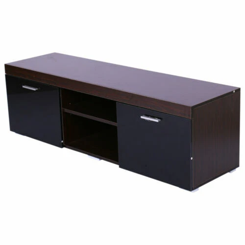 Mobili TV e unità di intrattenimento neri per la casa