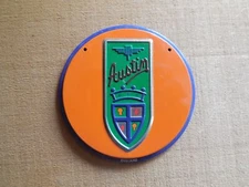 1950'S WHEATIES CEREAL PREMIUM AUSTIN AUTOMOBILE EMBLEM METAL BADGE