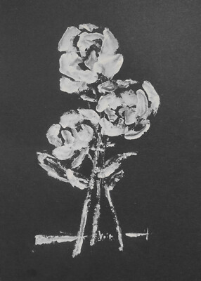 art drawings original hand painted paitings black paper