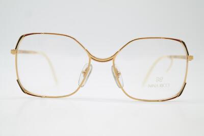 Vintage Glasses Nina Ricci 1200 L003 Gold Black Red Square  display picture 1