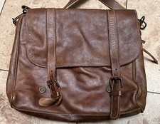 Roots Leather Messenger Bag Briefcase