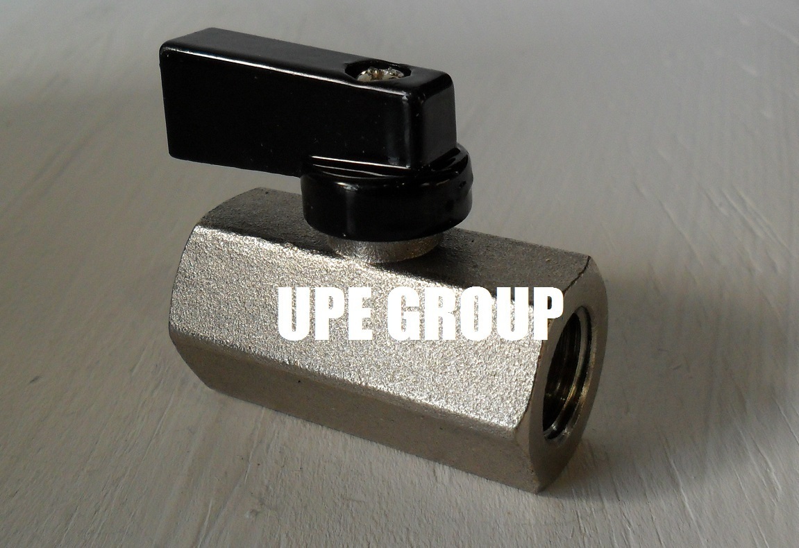 10 Pack Mini Ball Valve - 1/2" Male X Female NPT, Chrome Plated Brass, 450 PSI (Bulk Set)