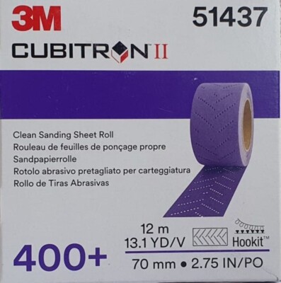3M Cubitron II Hookit Streifen 51437 737U auf Rolle 70 mm x 12 m Multihole, 400+