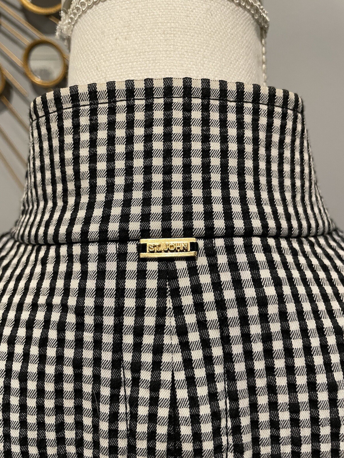 St John Gingham Jacket Size 10 - image 4