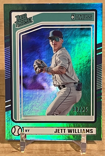 2024 Donruss Rated Rookie Prospect Teal 18/25 Jett Williams #158 New York Mets - Picture 1 of 11