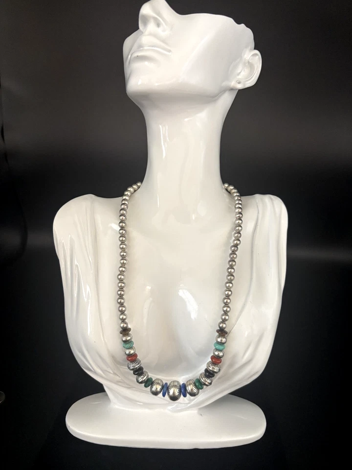 Collar de cuentas graduadas de varias piedras preciosas de plata esterlina Carolyn Pollack Relios Foto 3 de 4