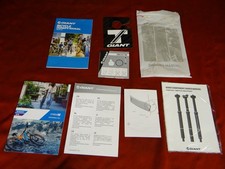 8pc Giant Bicycle Misc. Owner's Manual, Literature Lot