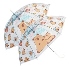 Jellyfish Transparent Umbrella, Romantic Creative Cute Brown Kapibala 2Pcs 