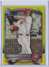 2025 Bowman Draft Mason Neville 1st Chrome Yellow Mojo Refractor /75 #BDC-109
