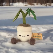 Greenhouse by Russ 12 inch Kristen The Monstera Plush Potted Plant New With Tag