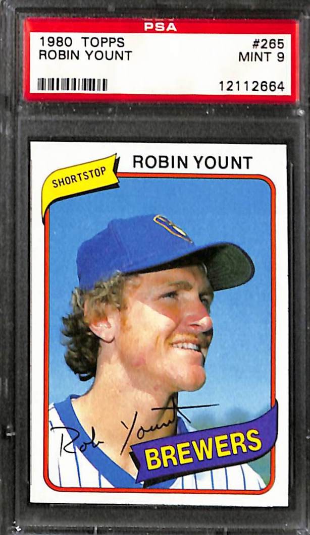 1980 TOPPS #265 ROBIN YOUNT PSA 9 Mint 12112664 