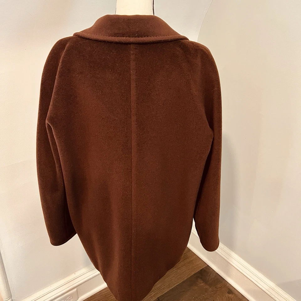 Auténtico Max Mara - Chaquetón Marrón Para Mujer Doble Pecho Talla 10 Foto 3 de 4