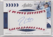 2020 Absolute Baseball Material Signatures Pink 66/75 Evan White Auto 1f20