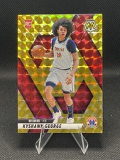 Kyshawn George 202425 Panini Mosaic Rookies #247 Reactive Yellow Mosaic Prizm RC
