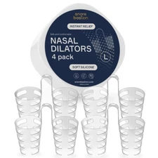Nasal Dilators for Sleeping – Set of 4 Large (L) Soft Nose Vents and Nostr