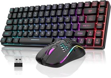 Teclado Y Mouse Inalambrico Gamer Razer Croma Gaming Iluminacion Teclas Para Pc