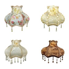 Paralume in tessuto con frange e perline per sala da pranzo, bar, casa