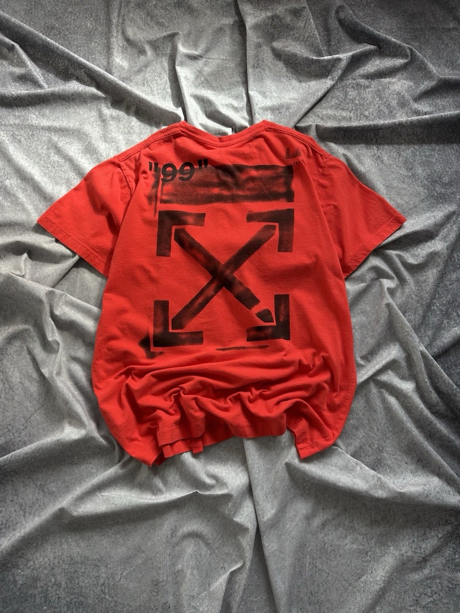 Off White Virgil Abloh Spray Marker Impressionism Tee Shirt Red Size  XXS(S/M)