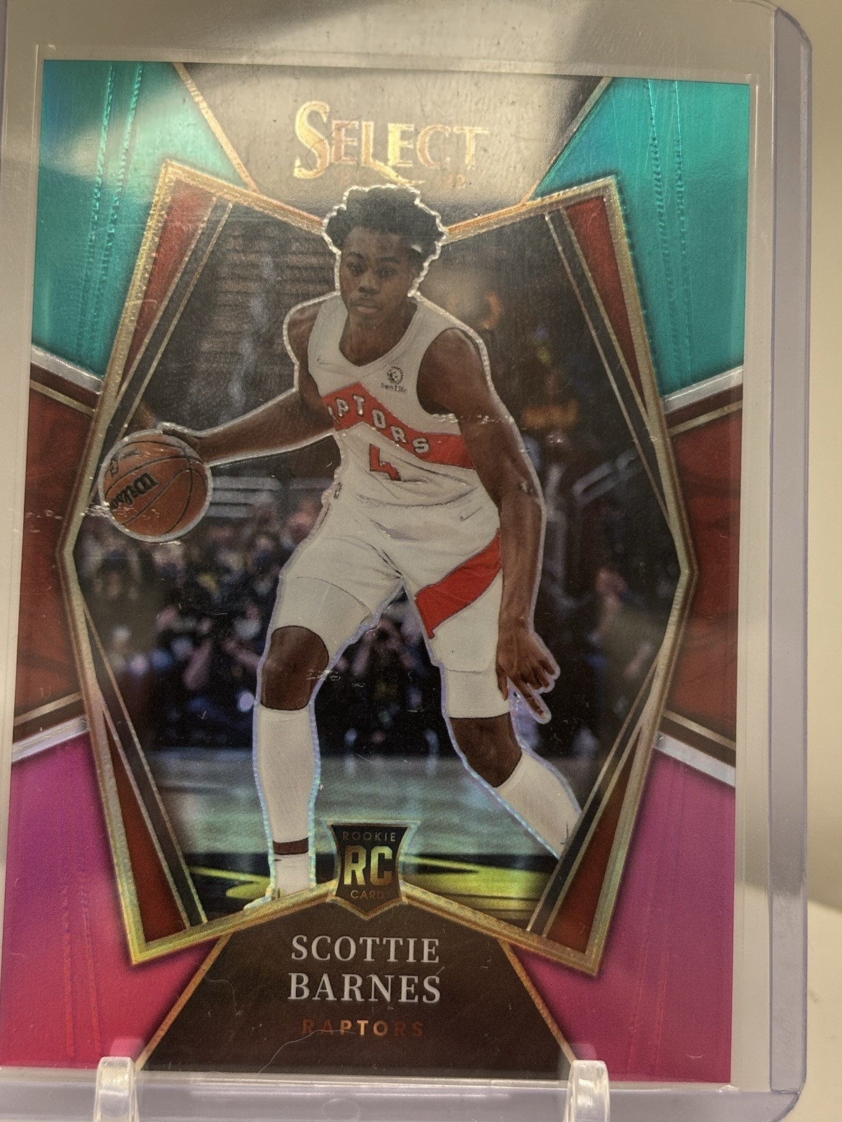 Scottie Barnes 2021 Select #111 Premier Level Teal White Pink /49 Rookie