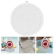  12 Pcs Plastic Canvas Sheets Mesh Crochet Bag Bottom Shaper Handbag Base