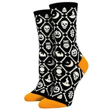 Socksmith Women's Crew Socks Spooky Icons Halloween Novelty Footwear