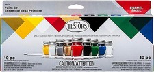 Testors Promotional Enamel Paint Set (8 Colors & Thinner) - Hobby and Model