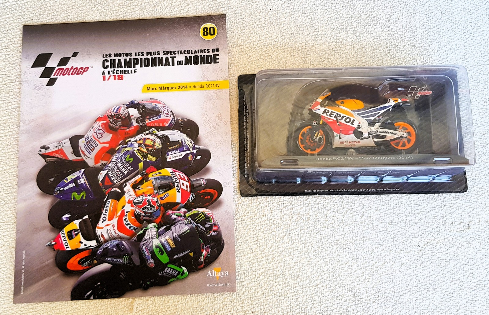 Moto GP Altaya 1/18 Marc Marquez le cadeau parfait pour motard et collectionneur