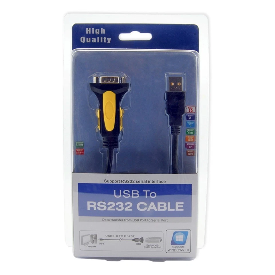 2x 3.3FT USB Type A to DB9 RS232 Serial Male Adapter Cable with Prolific Chipset - Image 4 of 4